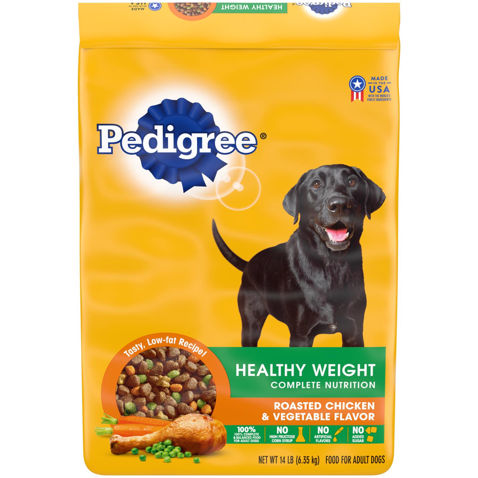 Pedigree Healthy Weight Roasted Chicken and Vegetables Adult Dry Dog Food - 14 Lbs  