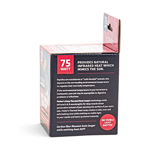 Fluker's Deep Thermal Basking Heating Lamp for Reptiles with Carbon Infrared Technology