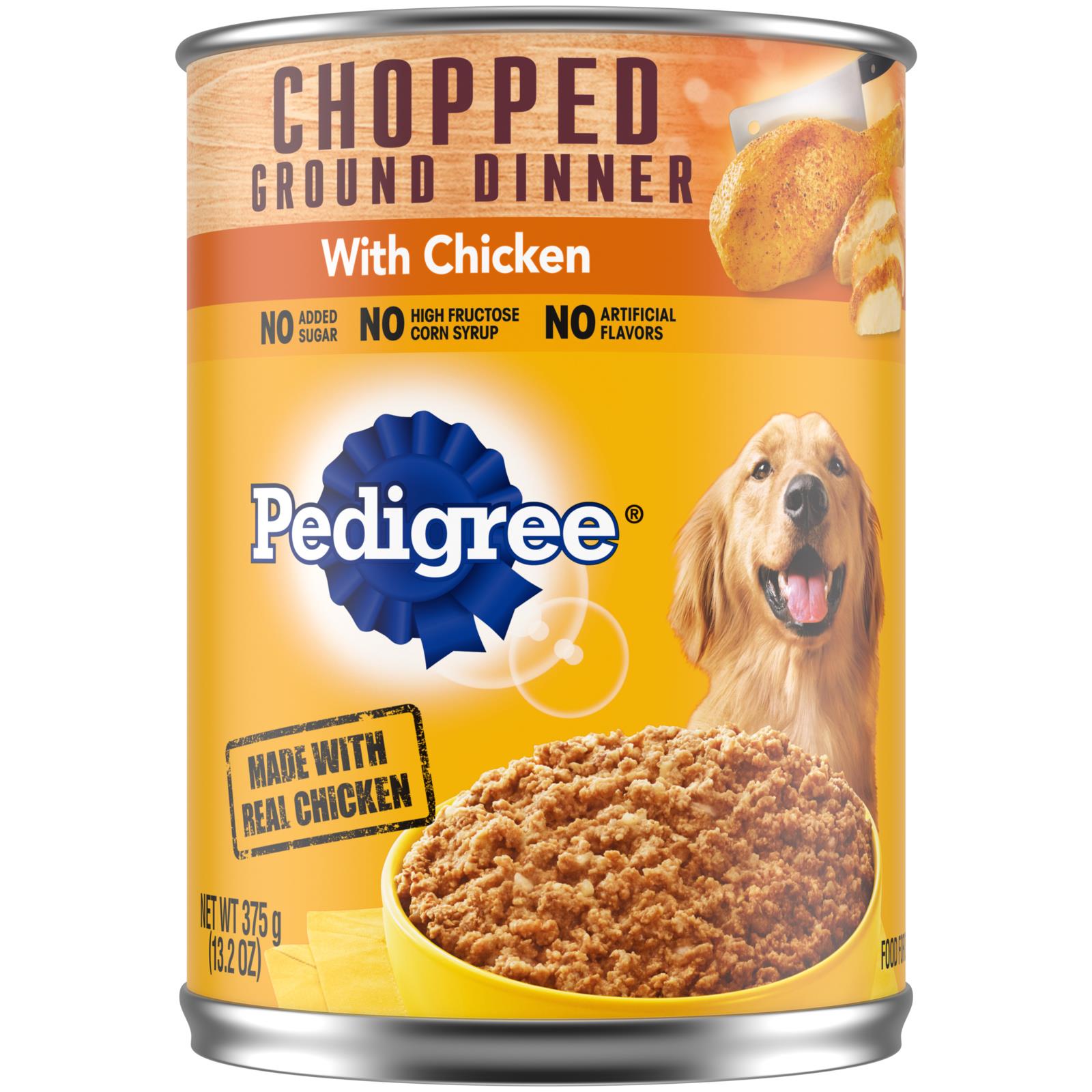 Pedigree Chopped Ground Dinner Chicken Canned Dog Food - 13.2 Oz - Case of 12  