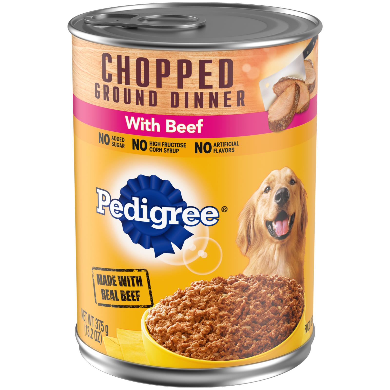 Pedigree Chopped Ground Dinner Beef Canned Dog Food - 13.2 Oz - Case of 12  