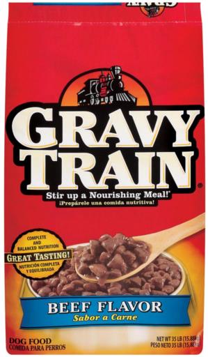 JB Smuckers Delmonte Gravy Train Beefy Classic Dry Dog Food - 35 Lbs  