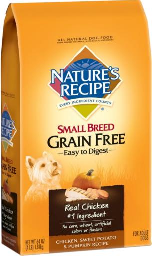 Nature's Recipe Grain-Free Chicken Small-Breed Adult Recipe Dry Dog Food - 4 Lbs - Case of 4  