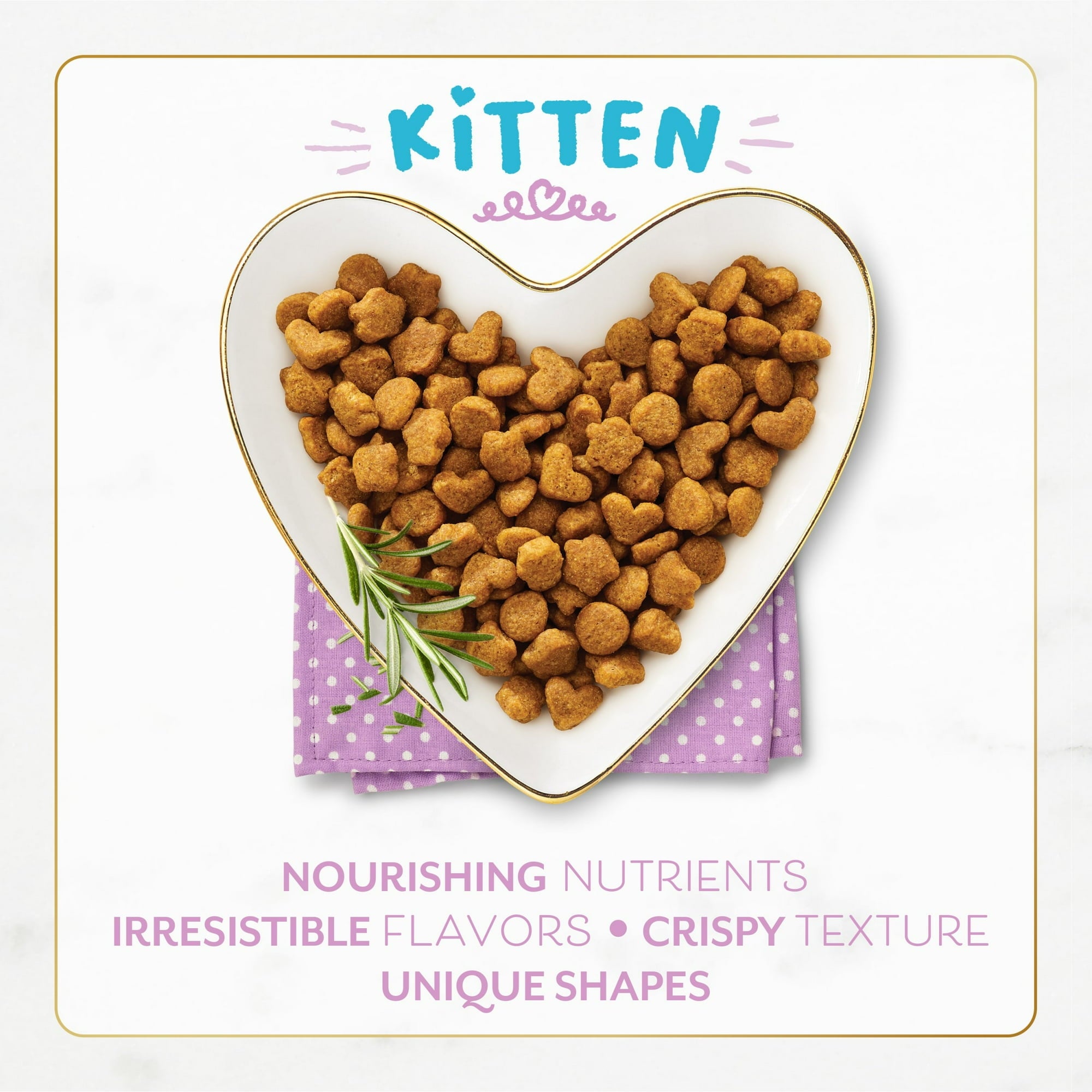 Purina Fancy Feast with Savory Chicken and Turkey Kitten Recipe Dry Cat Food - Case of 4