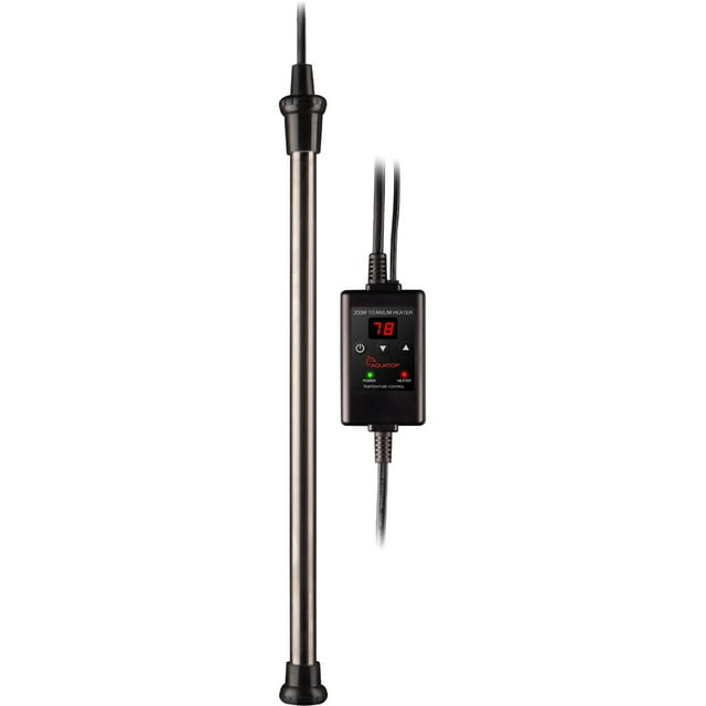 Aquatop Submersible Titanium Heater and External Thermostat with Digital Controller - 200 Watt