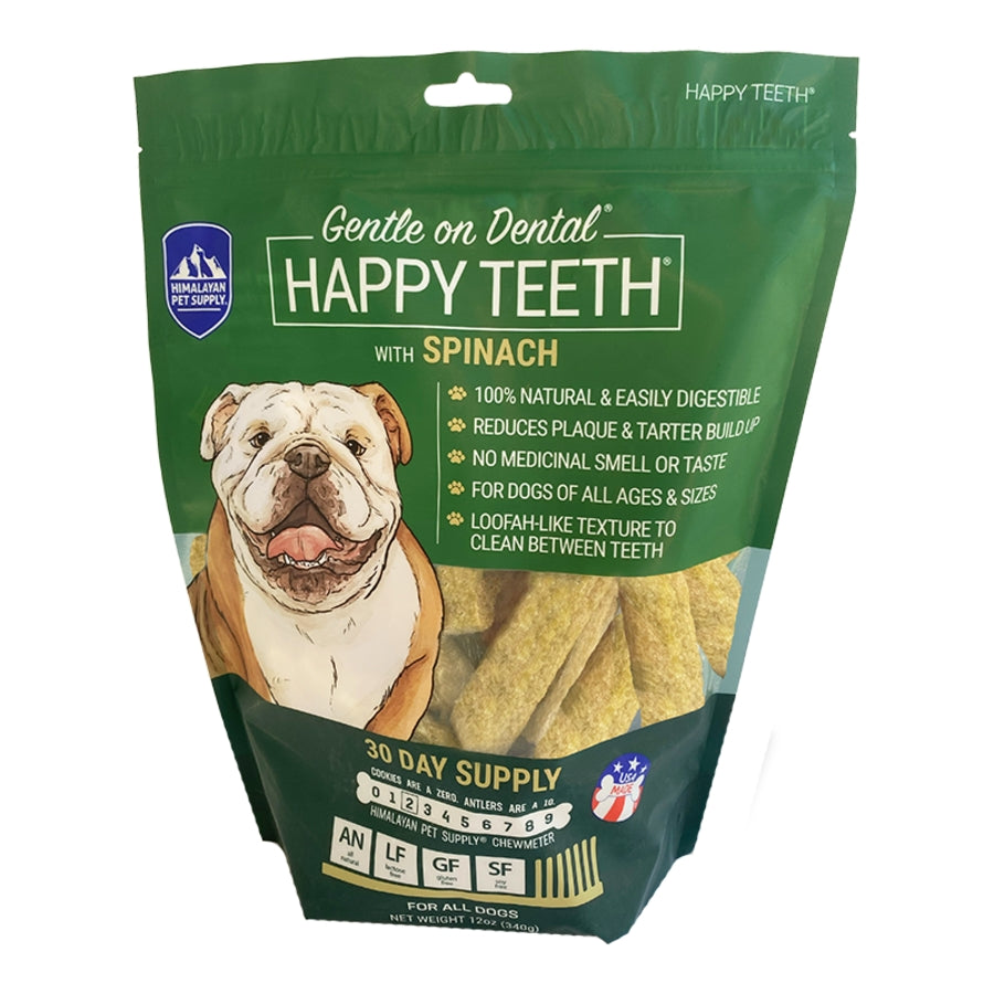 Himalayan Dog Chew Happy Teeth 30 Day Spinach Dental Dog Chews - 12 Oz