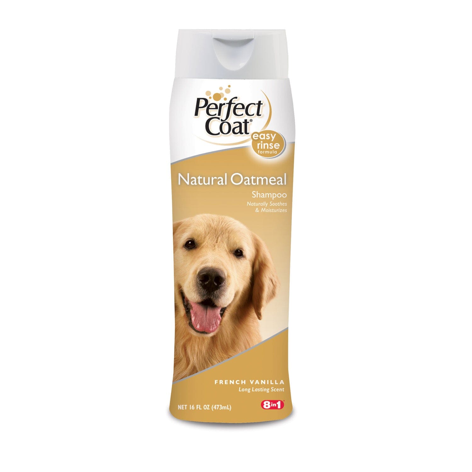 8-In-1 Perfect Coat Natural Oatmeal Dog Shampoos - Vanilla - 16 Oz