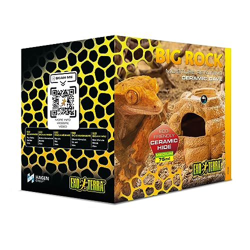 Exo Terra Big Rock Cave Aquarium and Terrarium Reptile Décor - Medium