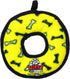 Tuffy's Junior Ring Bone-Patterned Float and Squeak Nylon and Plush Fetch Dog Toy - Yellow - Small  