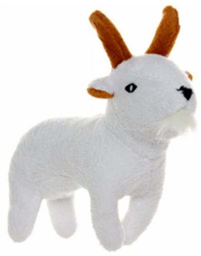 Mighty Junior Farm Goat Durable Plush Dog Toy - Small  