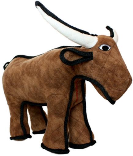 Tuffy's Barnyard Bevo The Bull Float and Squeak Nylon and Plush Dog Toy  