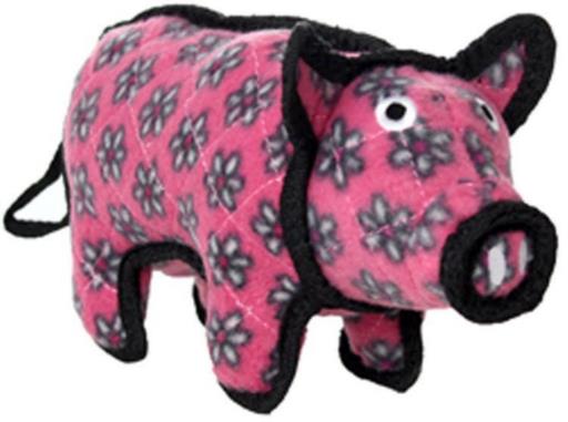 Tuffy's Junior Barnyard Polly The Pig Float and Squeak Nylon and Plush Dog Toy - Small  