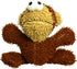 Mighty Microfiber Monkey Ball Floating Squeak and Plush Dog Toy - Brown - Large  