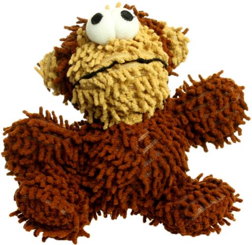 Mighty Junior Monkey Microfiber Ball Floating Squeak and Plush Dog Toy - Small  