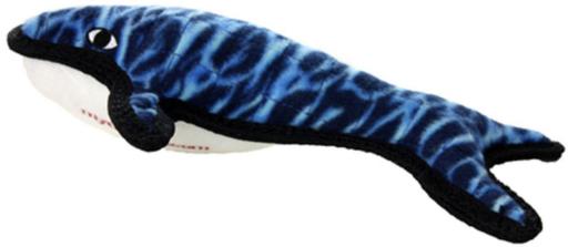 Tuffy's Ocean Creature Whale Float and Squeak Nylon and Plush Fetch Dog Toy  