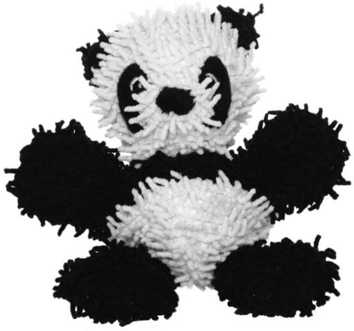 Mighty Toys Panda Microfiber Ball Floating Squeak and Plush Dog Toy - Large  