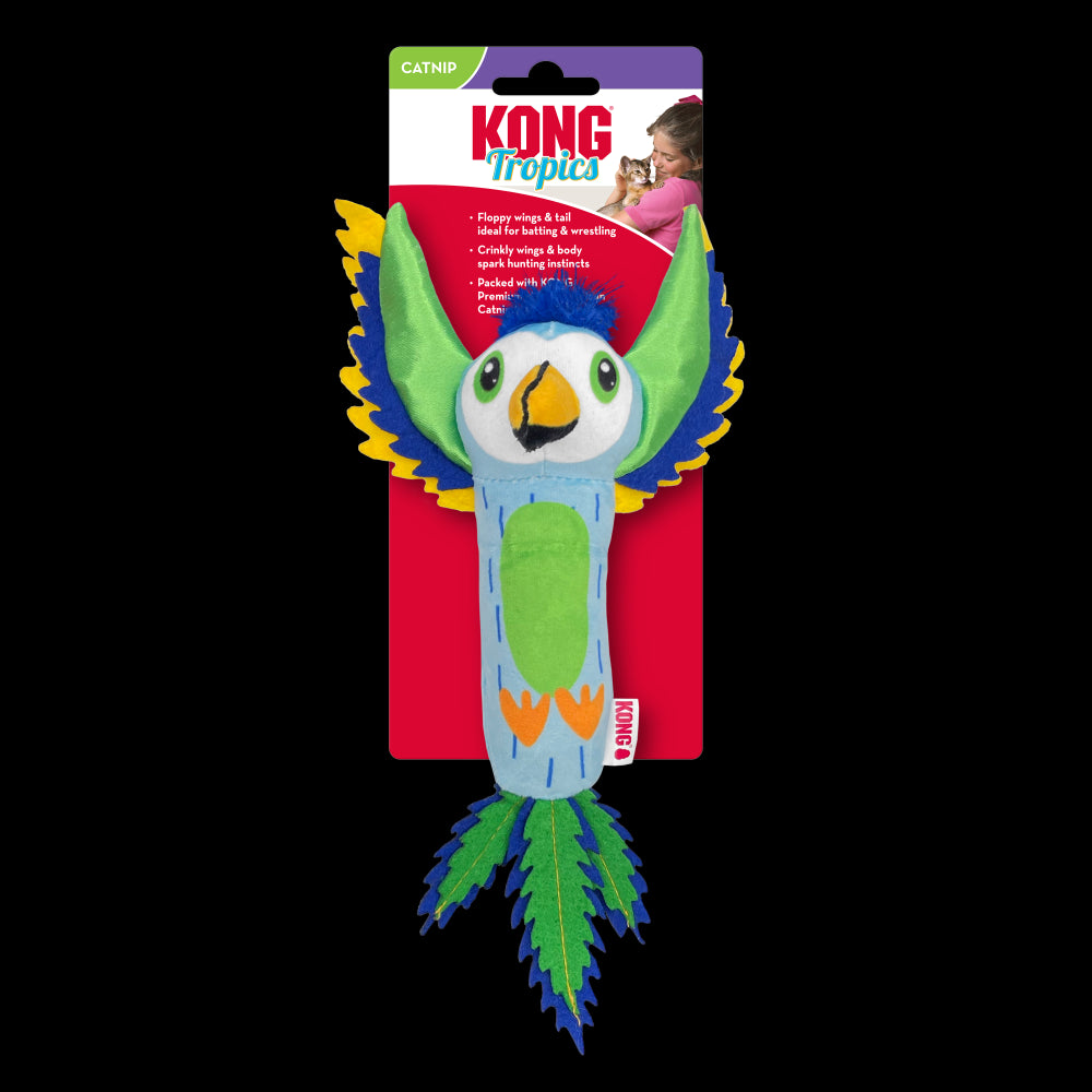 Kong Tropics Pals Floppy Bird Crinkle and Plush Catnip Cat Toy