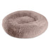 Arlee Rover Shaggy Round Calming Pet Bed - Pink Blush - Large - L:36 X W:36 X H:10
