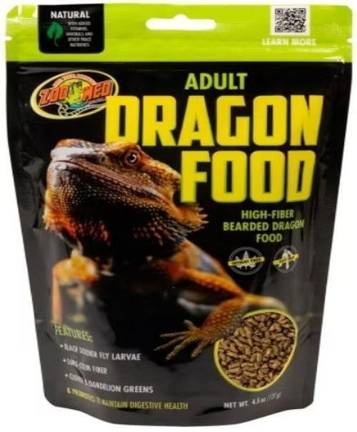 Zoo Med Laboratories Adult Bearded Dragon High-Fiber Reptile Food 4.5 Ounce
