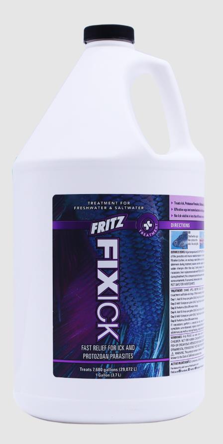 Fritz Aquatics FixIck Freshwater and Saltwater Parasitic and Stress Fish Medication - 1 Gallon