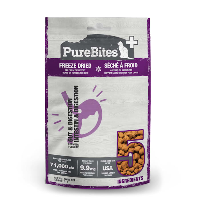 Purebites Limited Ingredient Gut and Digestion Health Supplemental Freeze-Dried Cat Treats or Topper - 1.09 Oz
