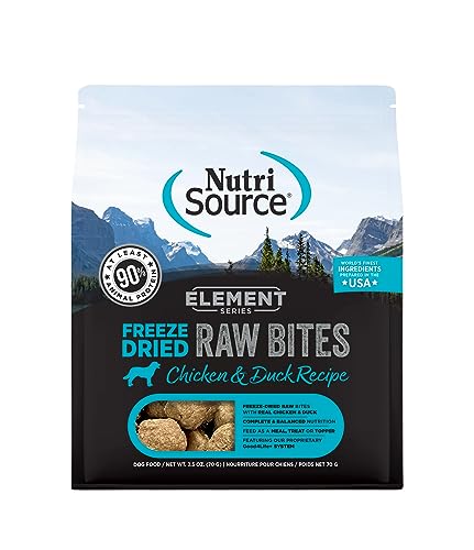 Nutrisource Element Series Raw Bites Chicken and Duck Freeze-Dried Raw Dog Food - 2.5 Oz - Case of 12