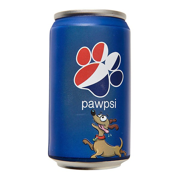 Ethical SPOT Fun Drink Pawpsi Can Vinyl Squeak and Floating Dog Toy - 4.5 Inch