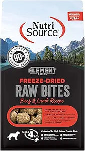 Nutrisource Element Series Raw Bites Beef and Lamb Freeze-Dried Raw Dog Food - 10 Oz - Case of 8