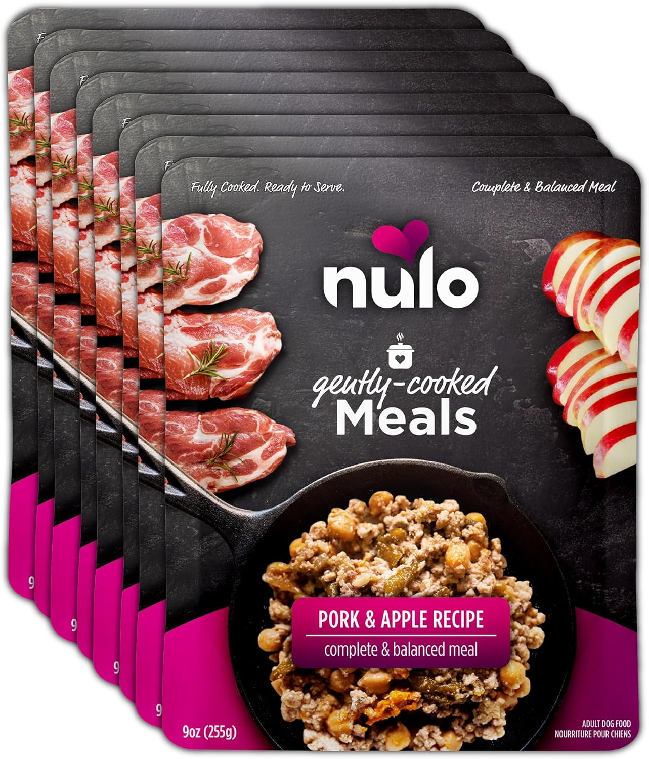 Nulo Gently Cooked Meals Pork and Apple Recipe Adult Wet Dog Food Pouch - 9 Oz Default Title