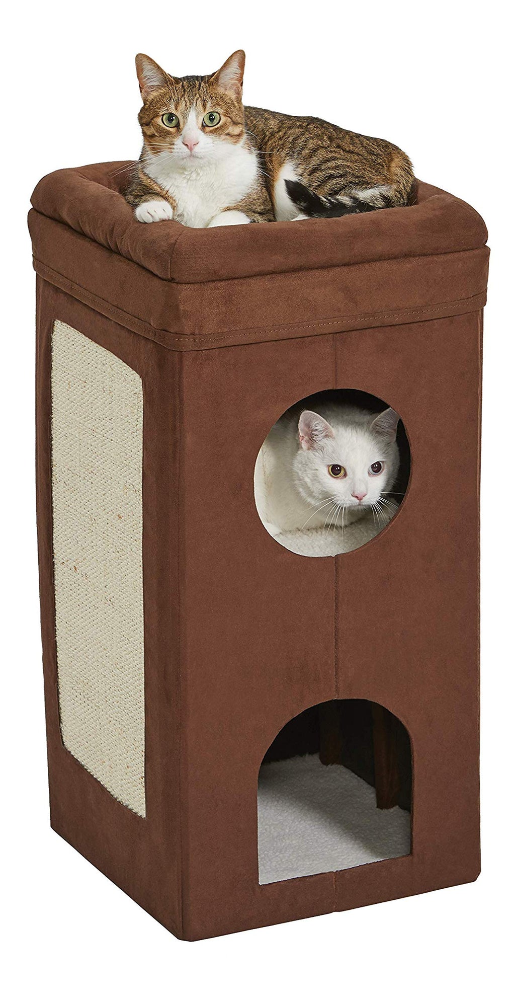 Midwest Curious Condo Cube Condo Cat Furniture - Brown - 16.5" X 16.5" 16.5" Inches  