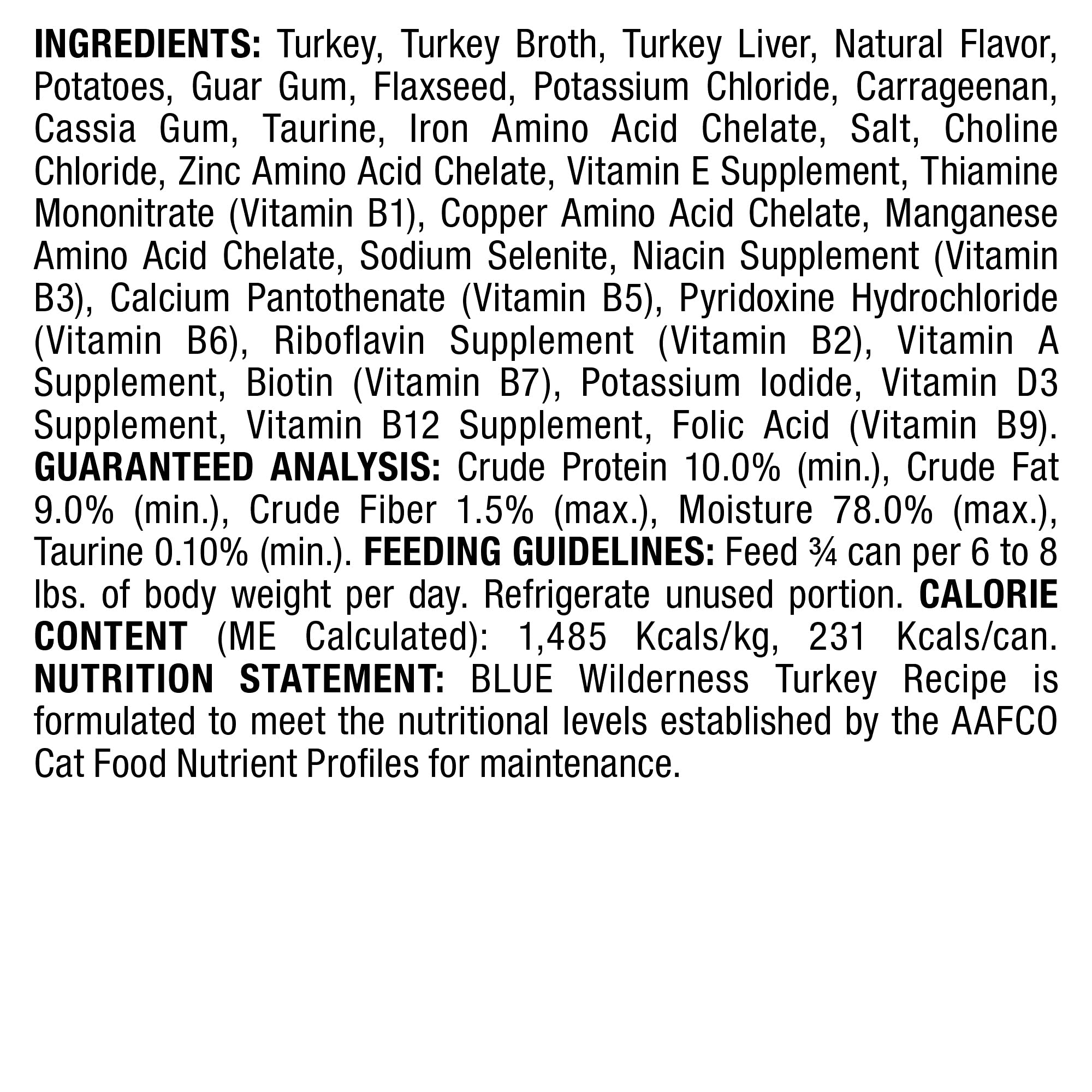 Blue Buffalo Wilderness Chicken and Turkey Canned Cat Food - 5.5 Oz - Case of 24  