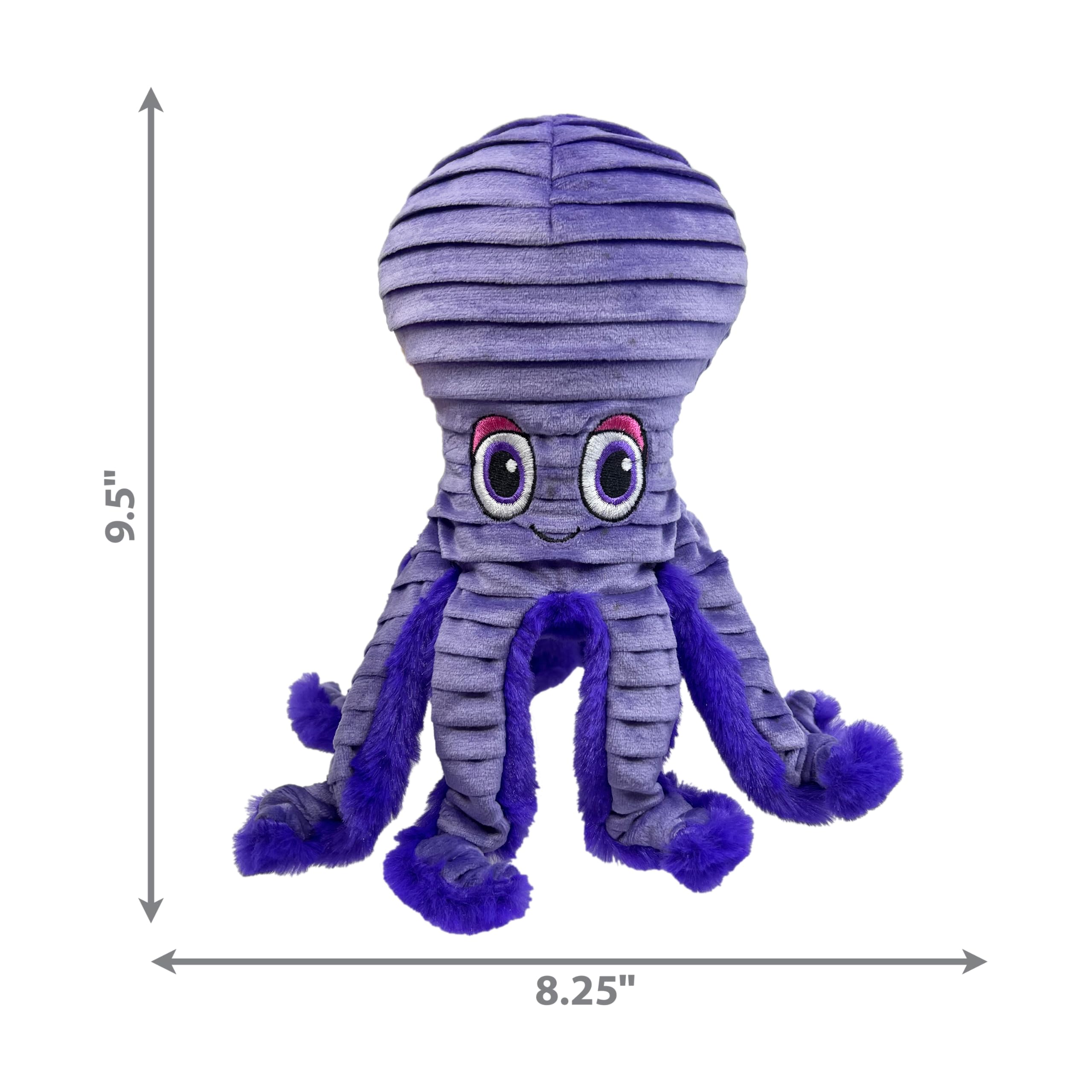 Kong Cuteseas Rufflez Octopus Squeak and Plush Dog Toy - Medium  