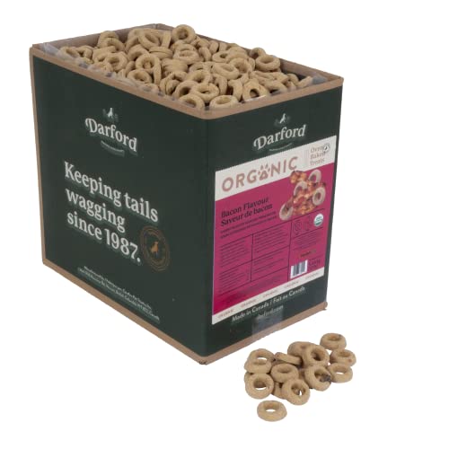 Darford Organic Premium Oven-Baked Circles Bacon Crunchy Dog Treats - 12 Lbs