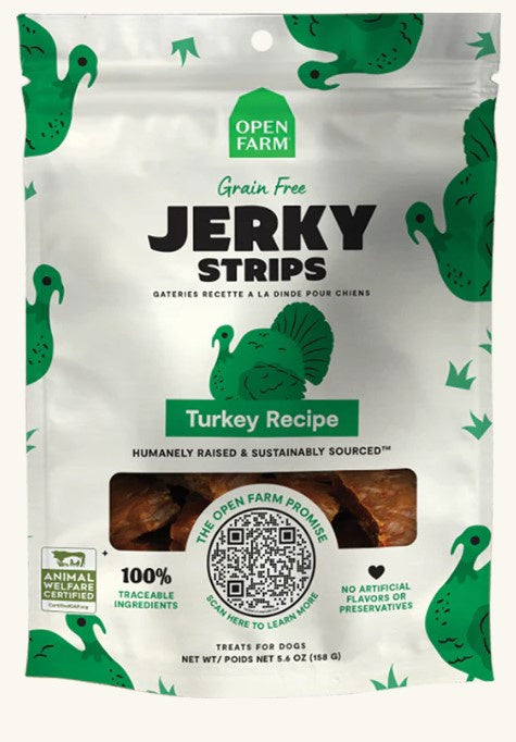 Open Farm Grain-Free Turkey Recipe Soft and Chewy Oven-Baked Jerky Strips Dog Treats - 5.6 Oz Default Title