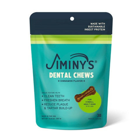 Jiminy's Cinnamon Flavored Dental Dog Chews - Medium - 12 Count - 12 Oz