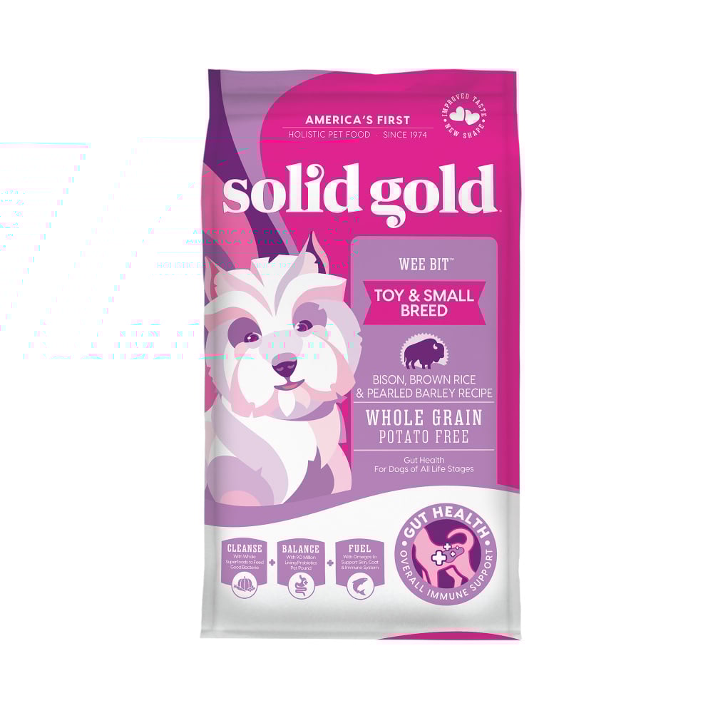Solid Gold NutrientBoost Wee Bit Gut Health Bison and Brown Rice Toy-and-Small-Breed Dry Dog Food - 3.75 Lbs Default Title
