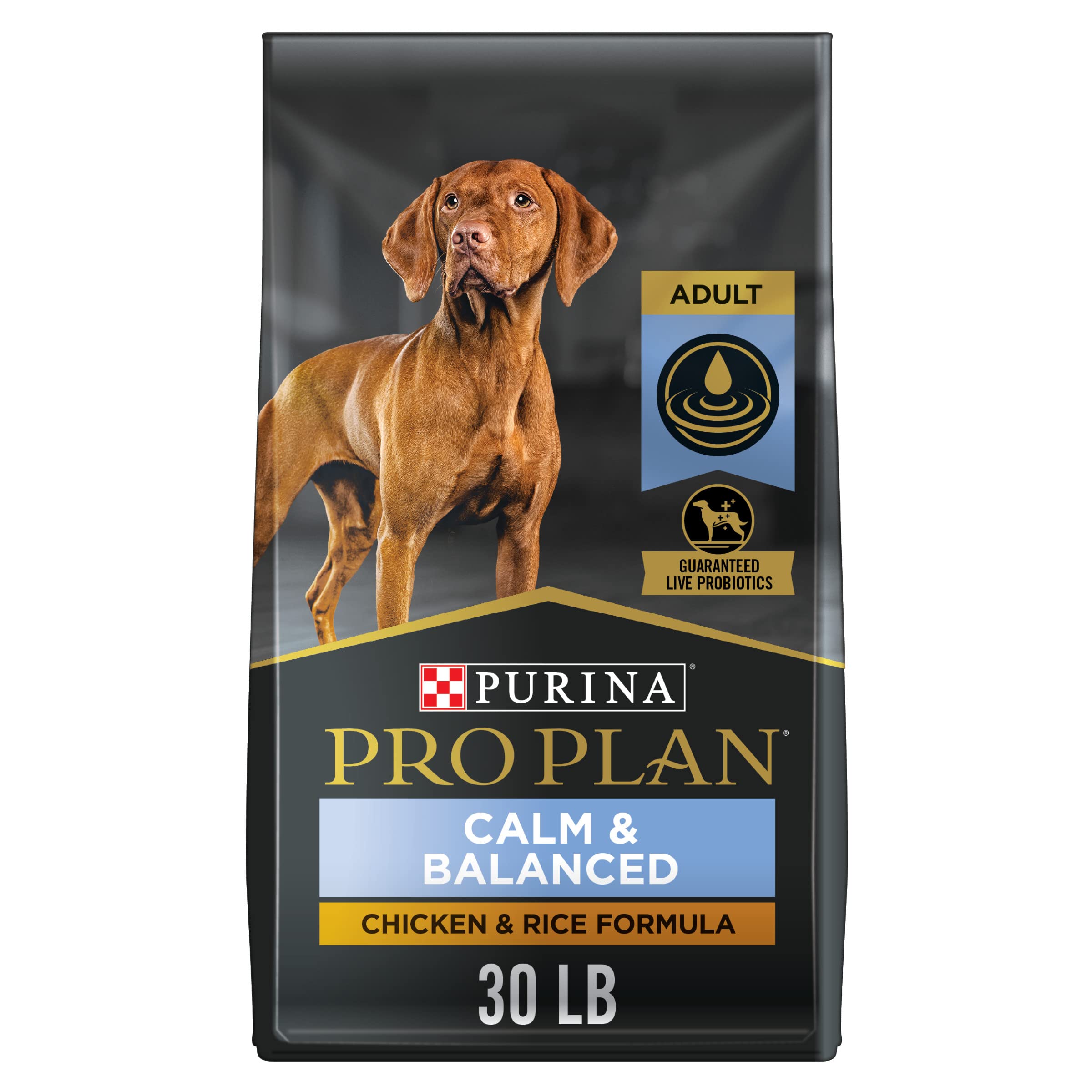 Purina Pro Plan Calm and Balanced Chicken and Rice Dry Dog Food - 30 Lbs  