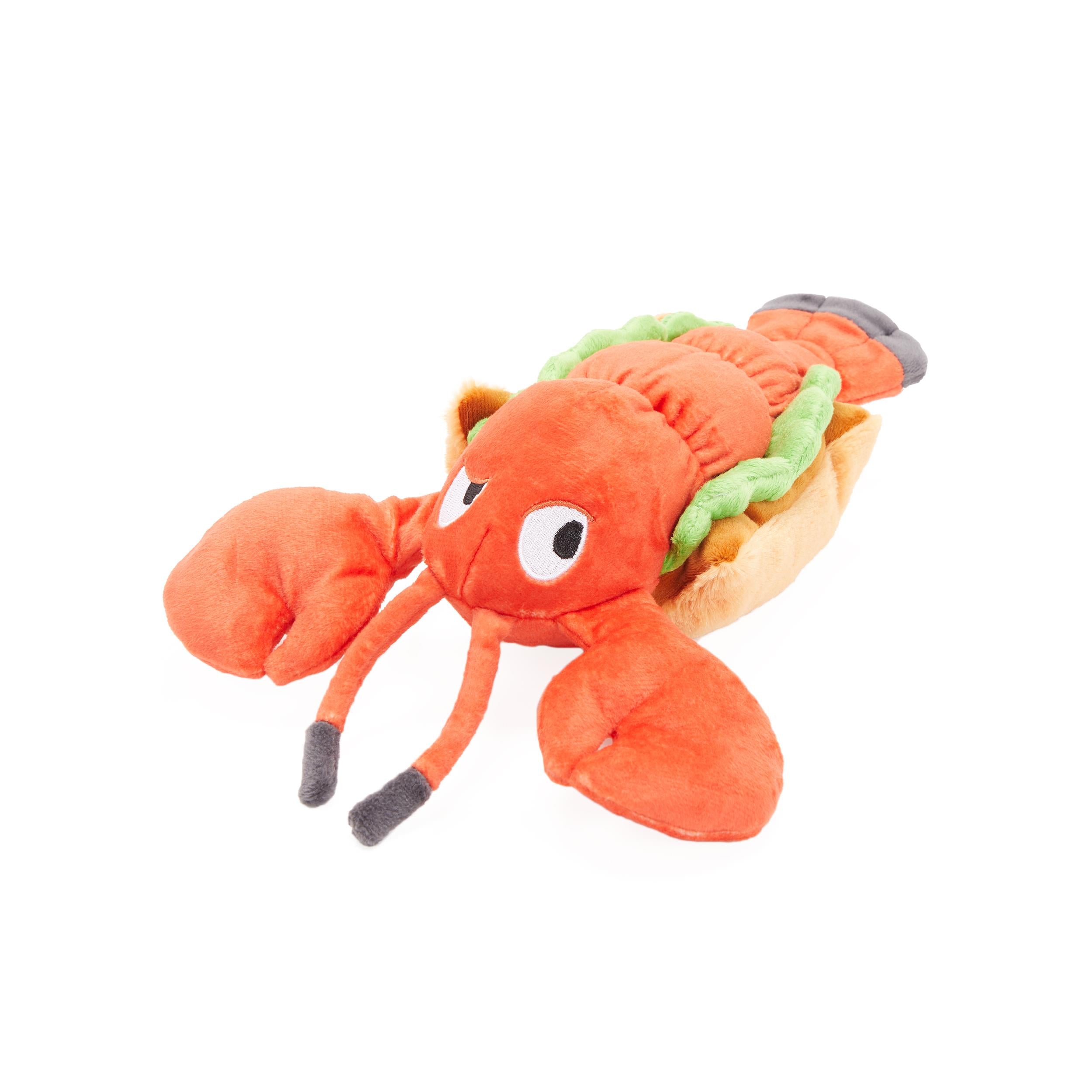 Bark Box Max's Maine Lobster Roll Crinkle Squeak and Plush Dog Toy  