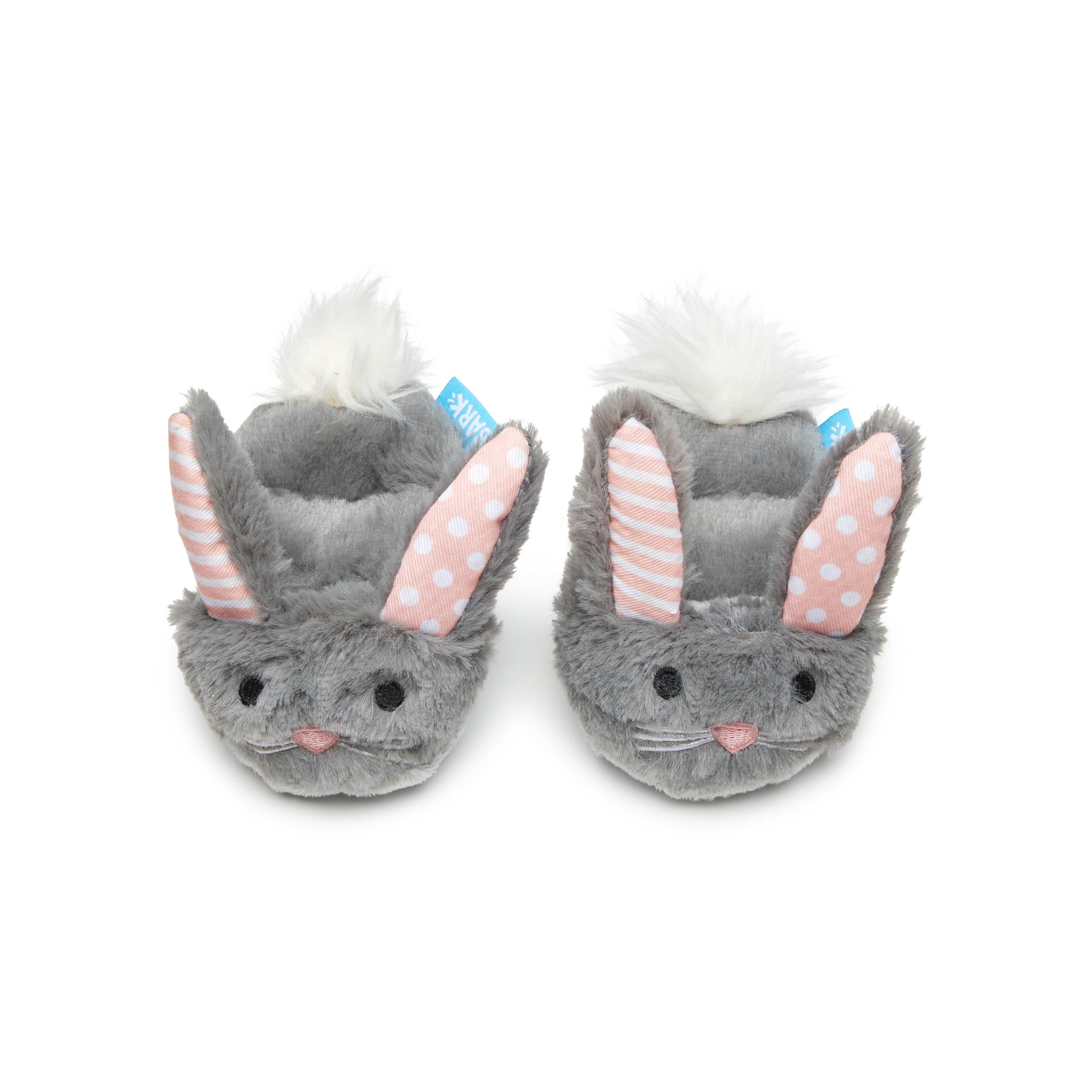 Bark Box Itty & Bitty Bunny Slippers Crinkle Squeak and Plush Dog Toy  