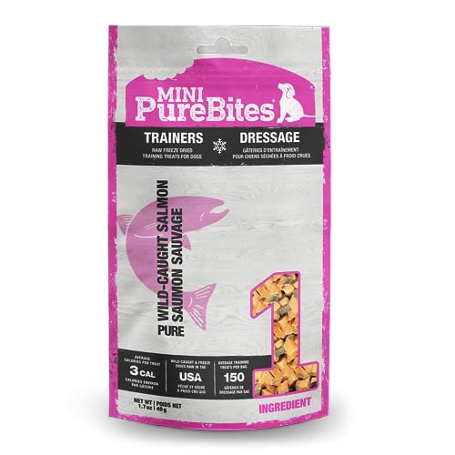 Purebites Single Ingredient Wild-Caught Salmon Mini Trainers Freeze-Dried Dog Treats or Topper - 1.7 Oz Default Title