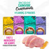 Tiki Cat Born Carnivore Compliments Chicken Salmon Duck Egg in Broth Wet Cat Food Topper Pouch - Variety Pack - 2.1 Oz - Case of 12
