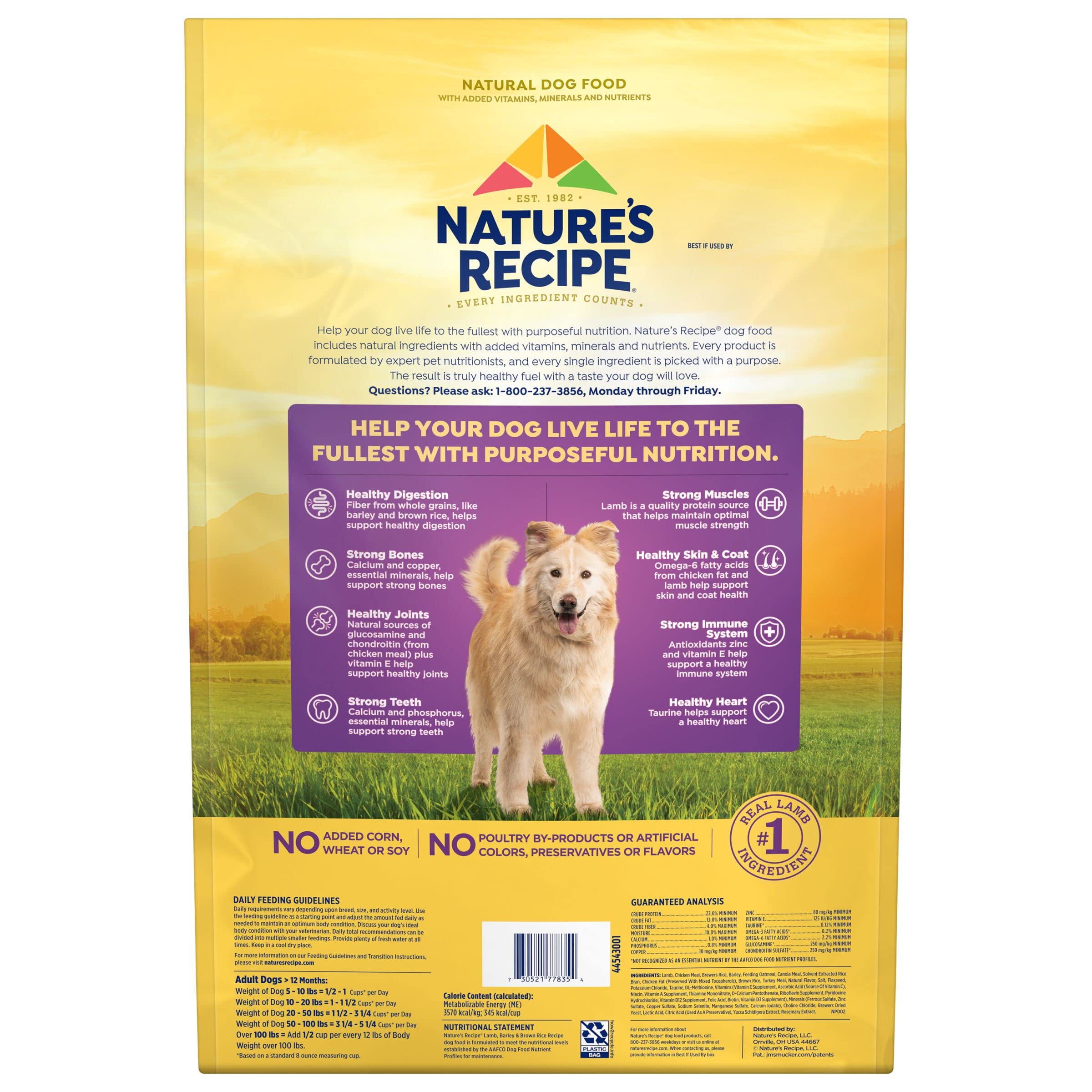 Nature's Recipe Original Lamb and Rice Dry Dog Food - 12 Lbs  