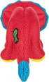 GoDog Double Chew Guard Mesh Dinos Frills Squeak and Chew Dog Toy - Red - Small