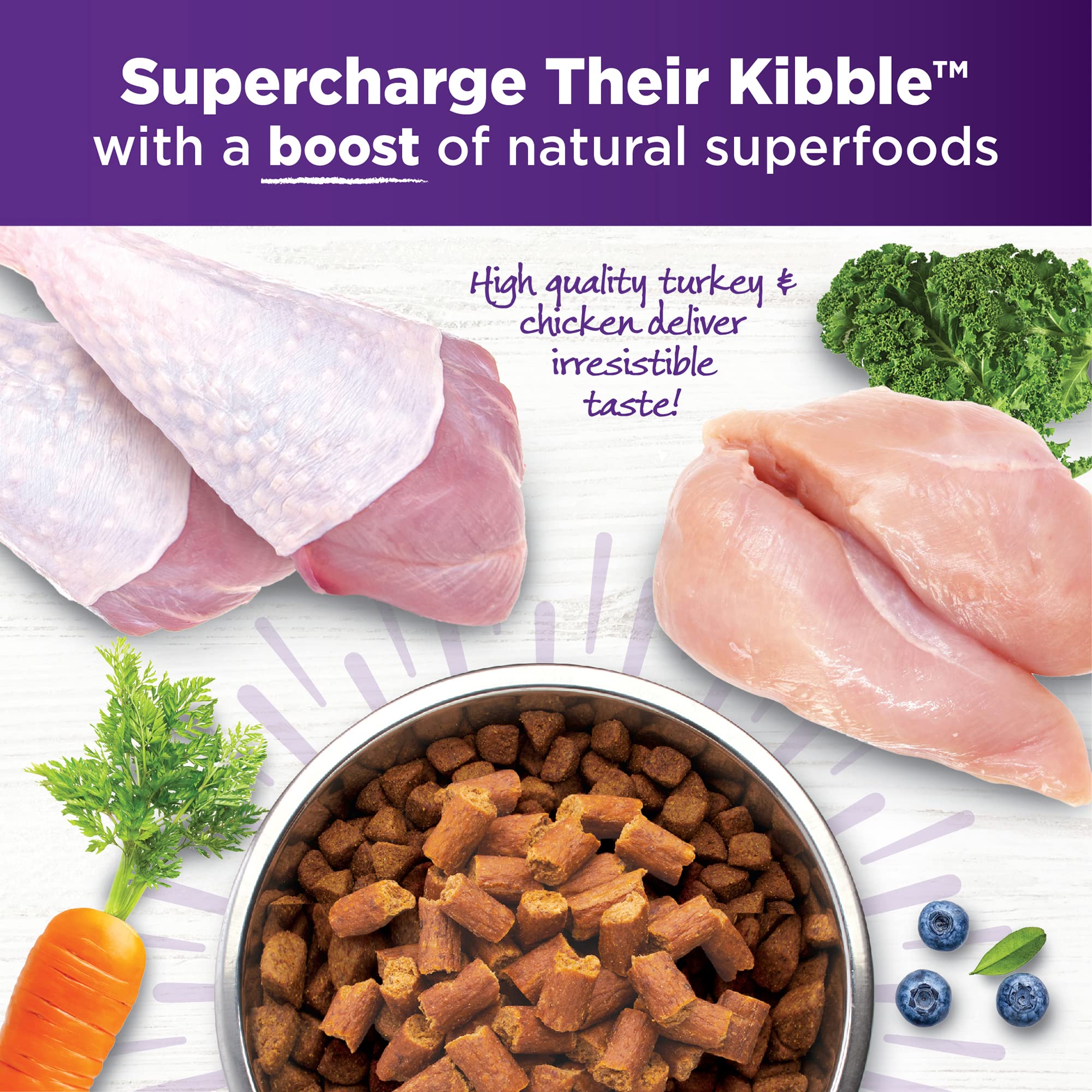 Wellness Core Bowl Boosters Grain-Free Tender Toppers Turkey and Chicken Dog Food Topper - 2 Lbs - Case of 4  