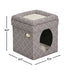 Midwest Curious Mushroom Cube Condo Cat Furniture - Gray - 16.5" X 16.5" X 16.5" Inches  