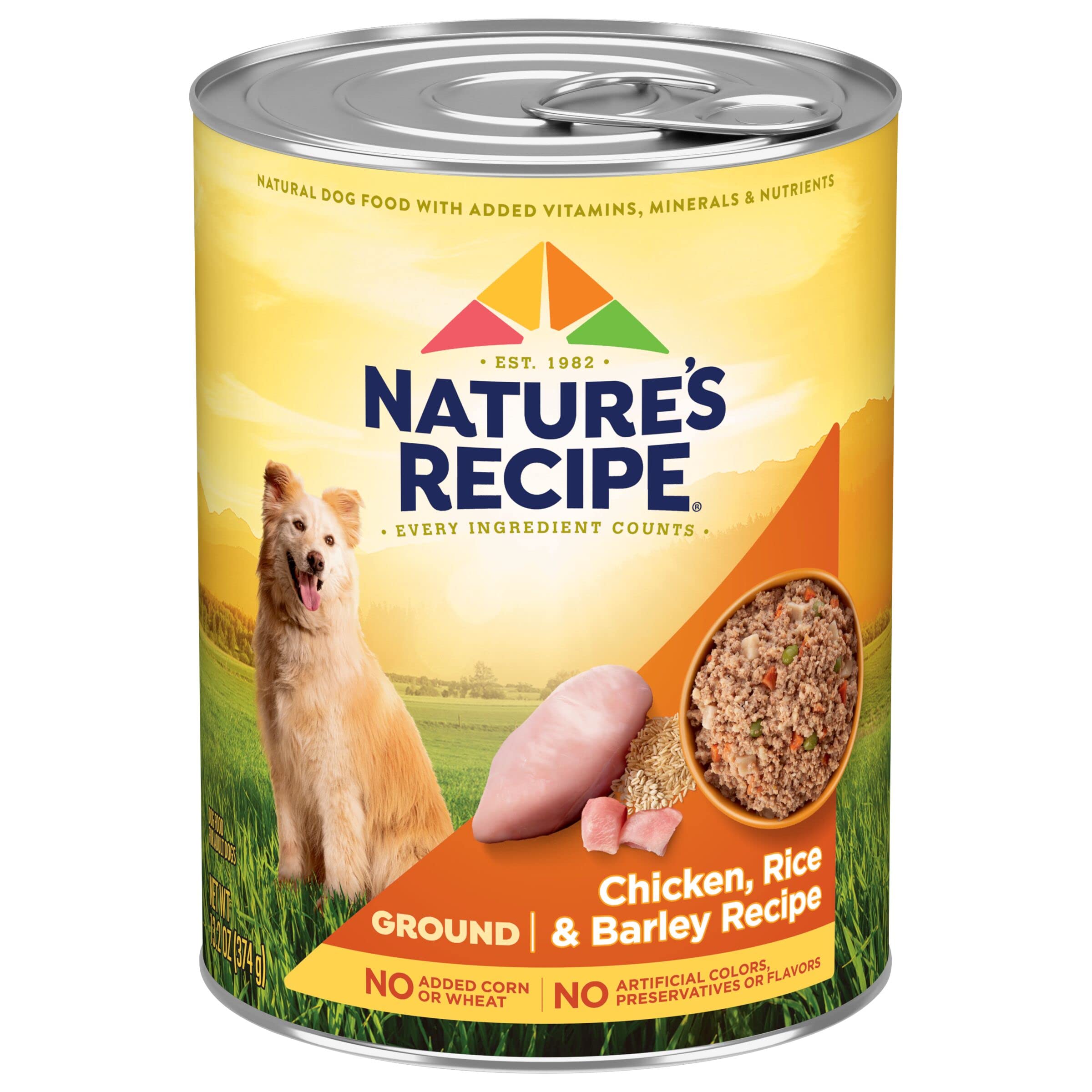 Nature's Recipe Chicken Rice and Barley Canned Dog Food - 13.2 Oz - Case of 12  