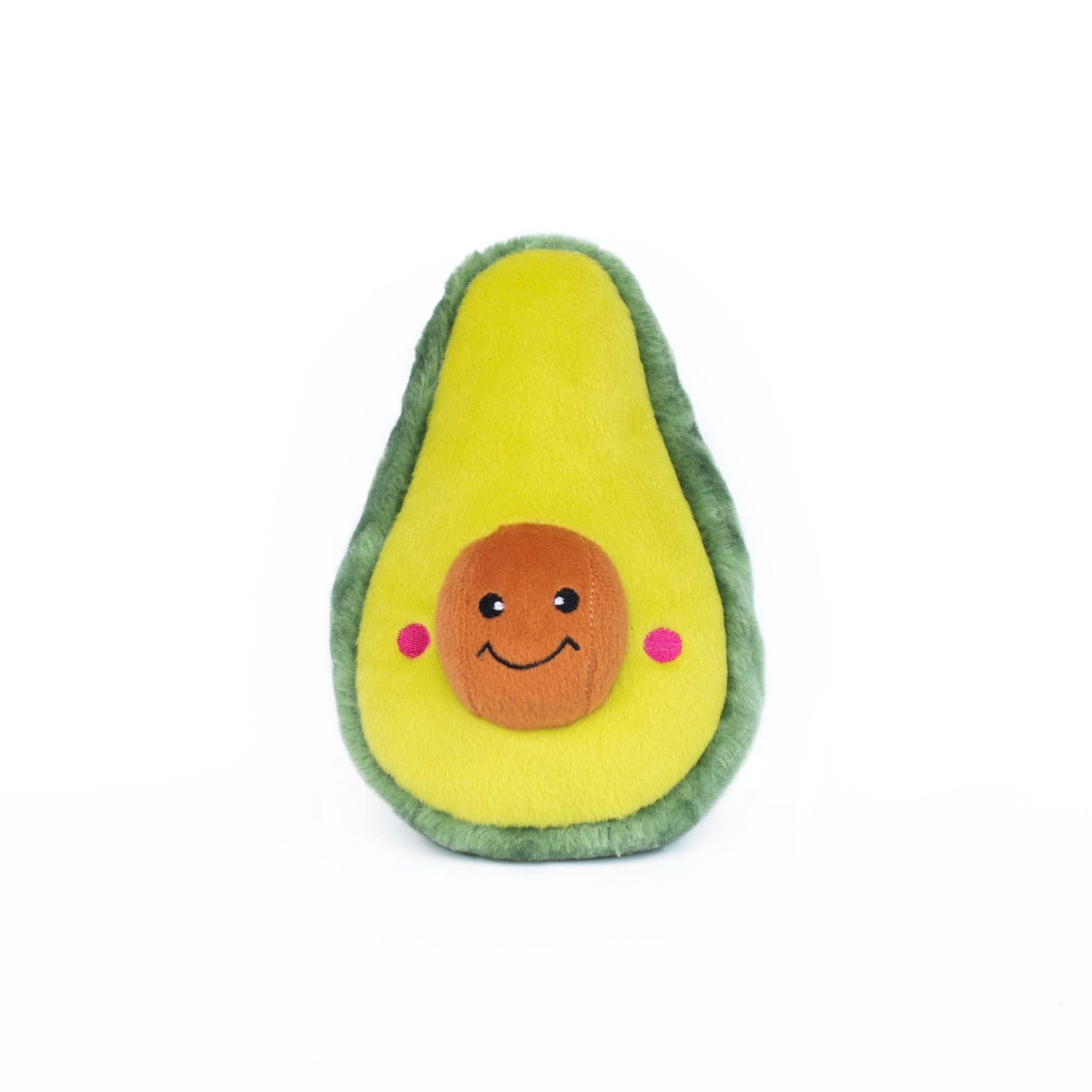 Zippy Paws NomNomz Avocado Squeak and Plush Dog Toy  