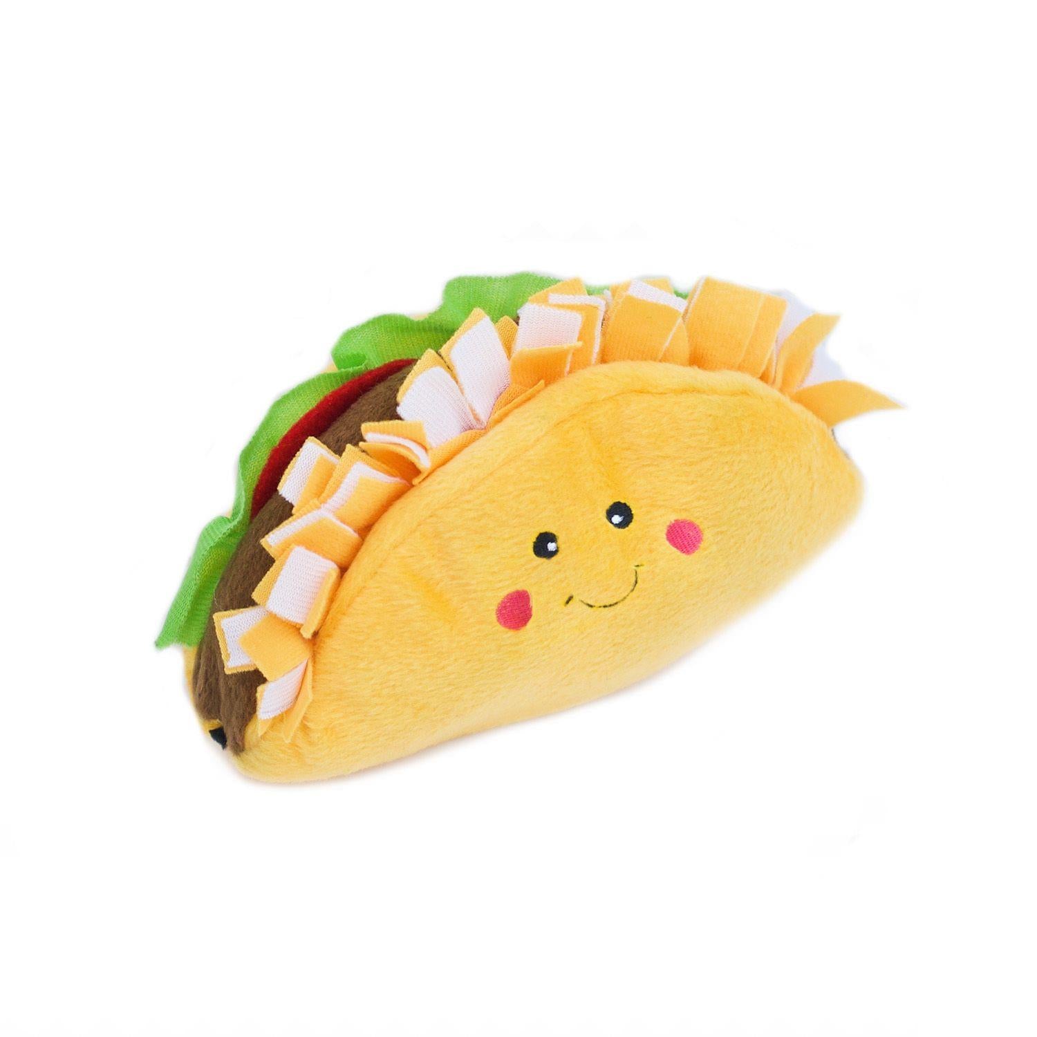 Zippy Paws NomNomz Taco Squeak and Plush Dog Toy  