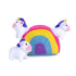 Zippy Paws Burrow Unicorn and Rainbow Interactive Squeak and Plush Dog Toy  