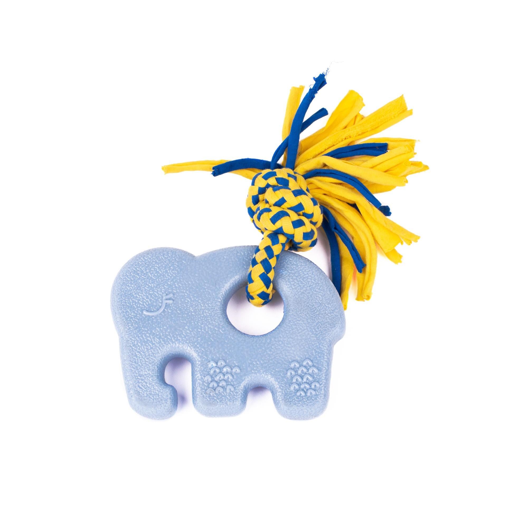 Zippy Paws ZippyTuff Teethers Elliot the Elephant Rope and Chew Puppy Dog Toy - Small  