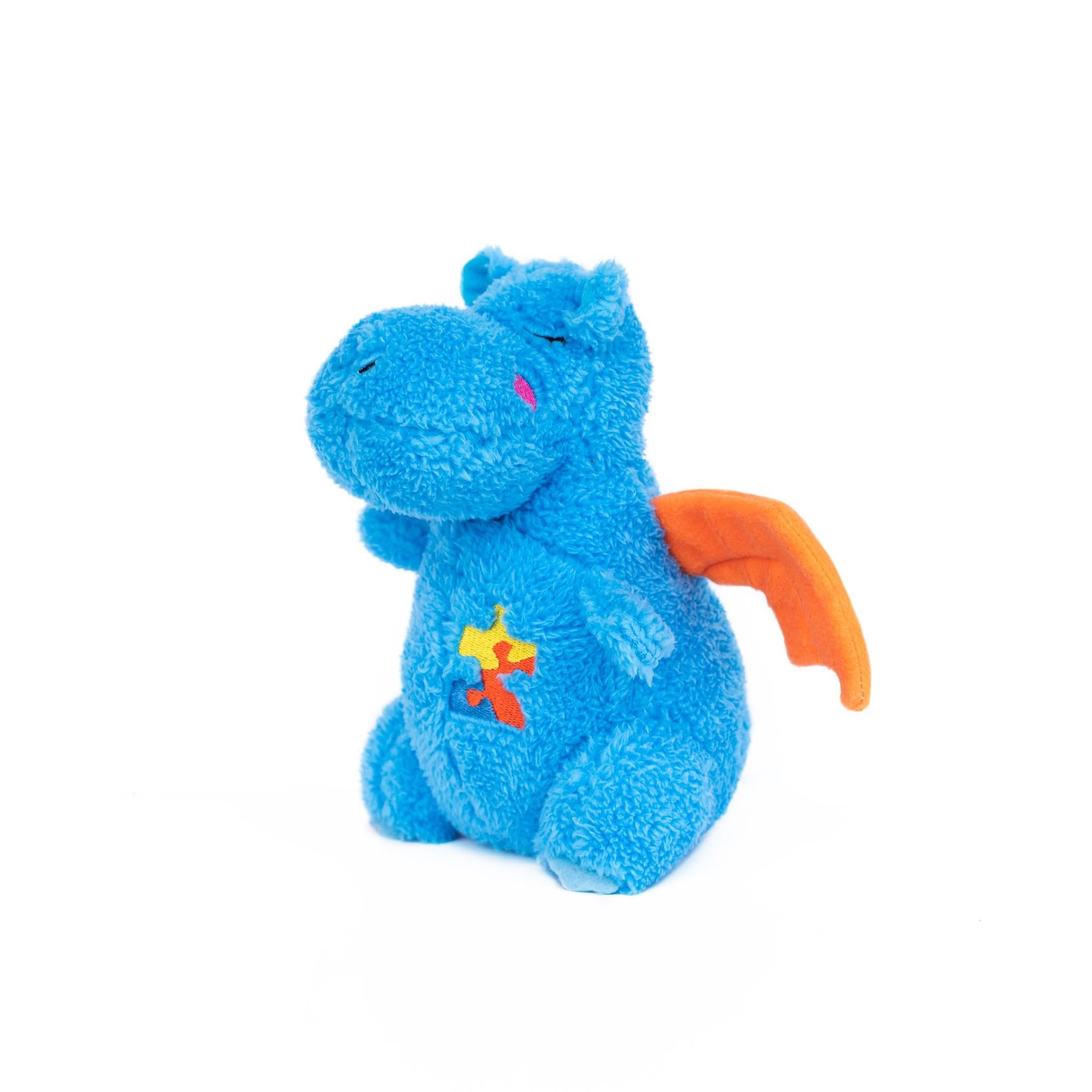 Zippy Paws Cheeky Chumz Drake The Dragon Squeak and Plush Dog Toy - Medium  